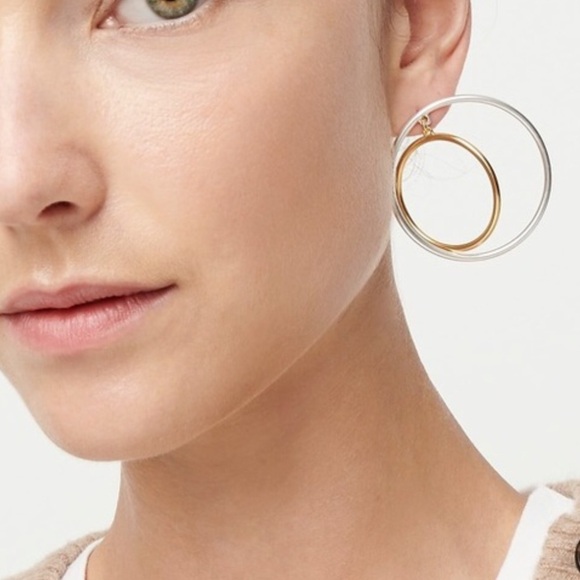 Two Hoops Two Tones Better Than One Earrings - Picture 6 of 6